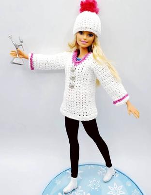 How to crochet Barbie sweater and hat - HandmadebyRaine