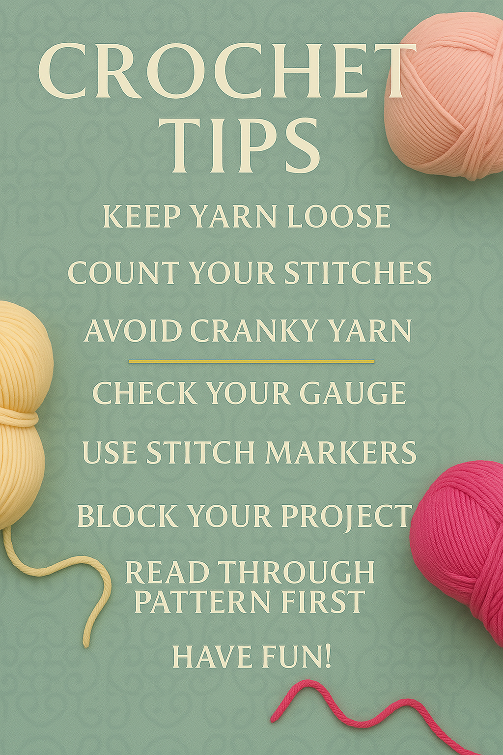 list of crochet tips